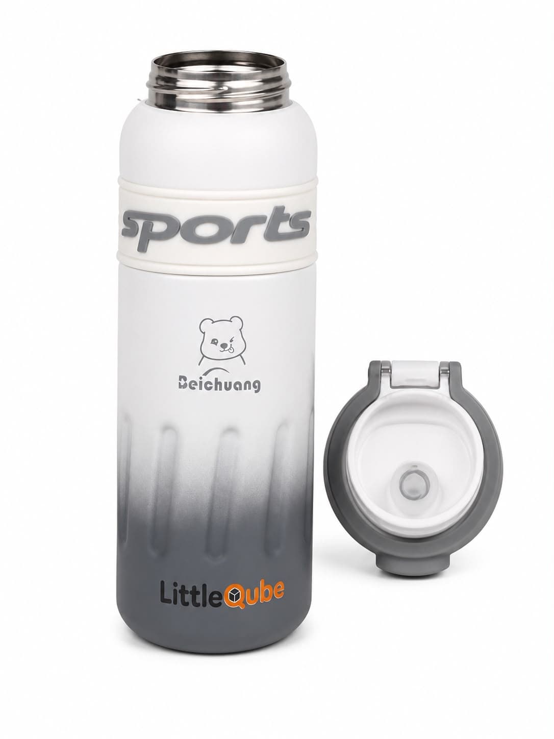 Sports Thermos Bottle — Grey